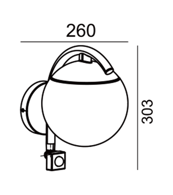 Parrot Bend Lampă de perete cu inducție rotundă din sticlă HR60671S Parrot Bend Lampă de perete cu inducție rotundă din sticlă HR60671S