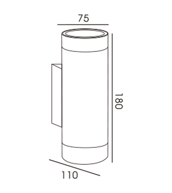 60 Lampă de perete bidirecțională cu tub de aluminiu (bază specială AK) HR60254 60 Lampă de perete bidirecțională cu tub de aluminiu (bază specială AK) HR60254
