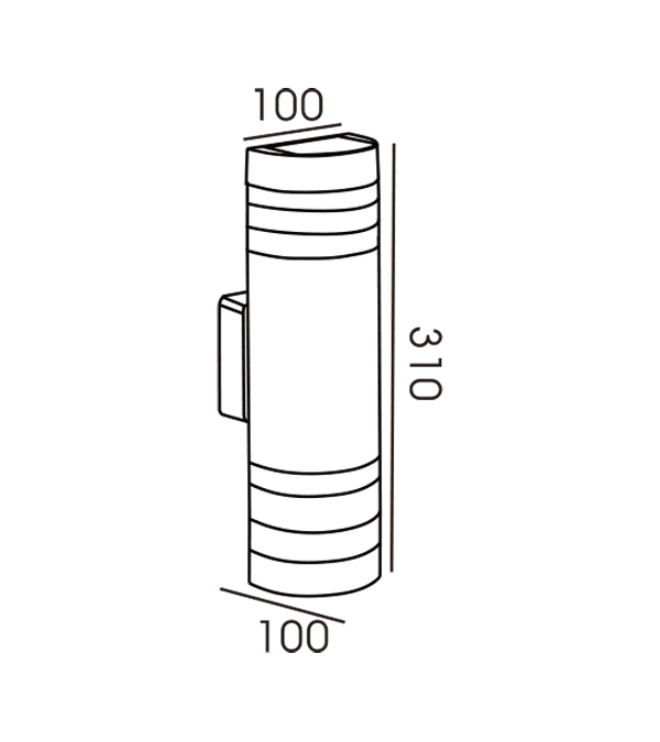 Lampă de perete semi-circulară în dungi cu două capetele HR60176 Lampă de perete semi-circulară în dungi cu două capetele HR60176