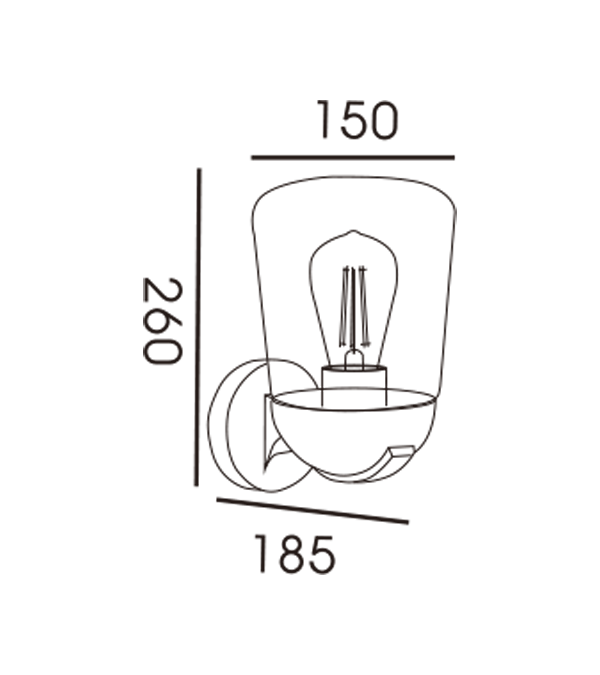 Lampă de perete cu inducție cu capac plat din sticlă HR60112S Lampă de perete cu inducție cu capac plat din sticlă HR60112S