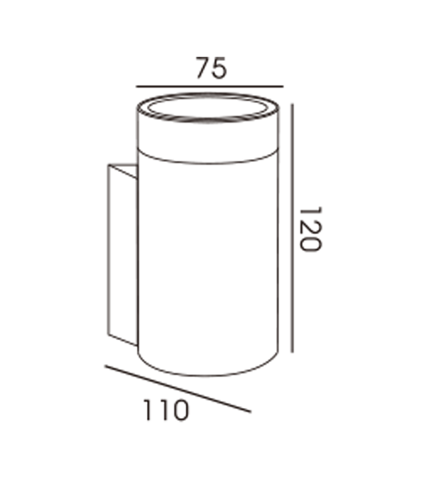 60 Lampă de perete unidirecțională cu tub de aluminiu (bază specială AK) HR60253 60 Lampă de perete unidirecțională cu tub de aluminiu (bază specială AK) HR60253
