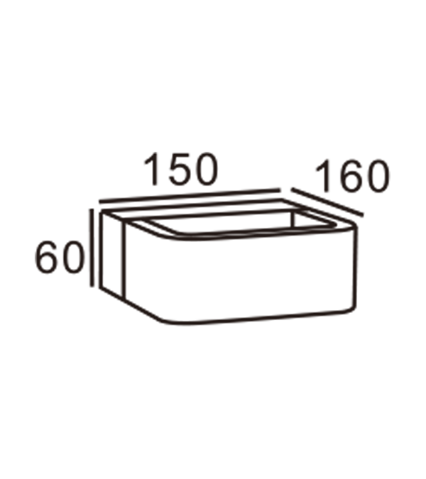 150 Lampă de perete cu colț rotunjit HR60071 150 Lampă de perete cu colț rotunjit HR60071