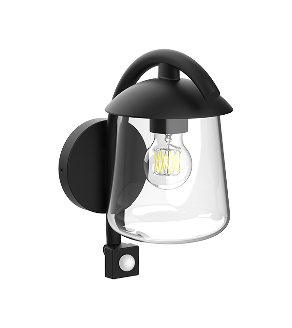 Parrot Bend Lampă de perete cu inducție din sticlă cu partea plată HR60673S Parrot Bend Lampă de perete cu inducție din sticlă cu partea plată HR60673S