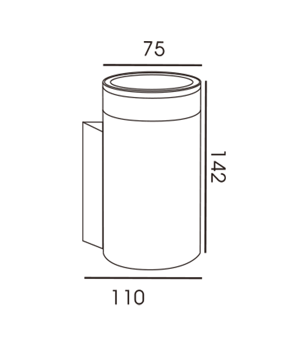 75 Pipe Double Strat Single Head PAMM Cover Lampă de perete HR60277 75 Pipe Double Strat Single Head PAMM Cover Lampă de perete HR60277