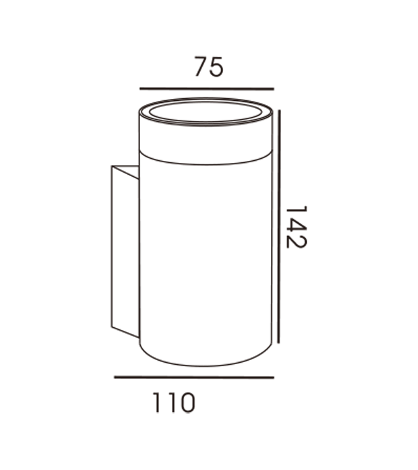75 Tub unidirecțional PAMA Abajur Lampă de perete HR60275 75 Tub unidirecțional PAMA Abajur Lampă de perete HR60275