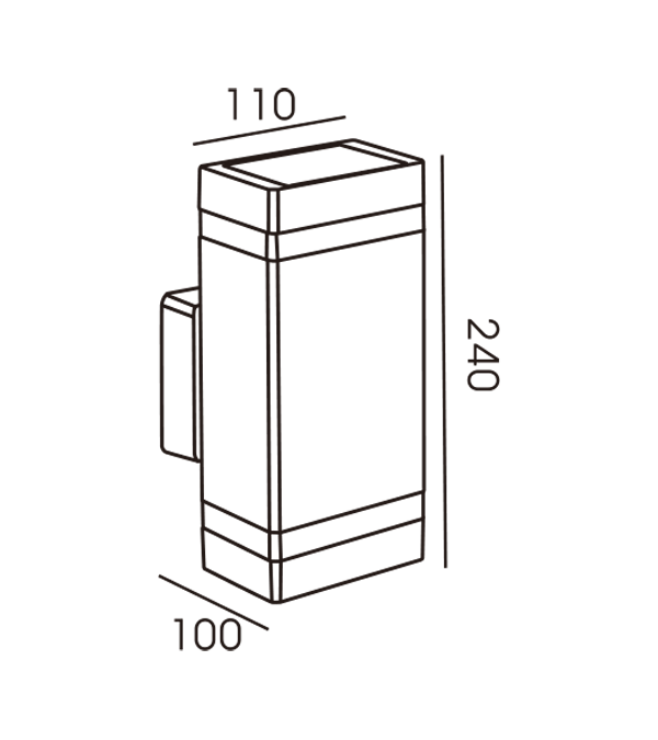 110 Lampă de perete cu un singur cap cu dungi dreptunghiulare HR60174 110 Lampă de perete cu un singur cap cu dungi dreptunghiulare HR60174