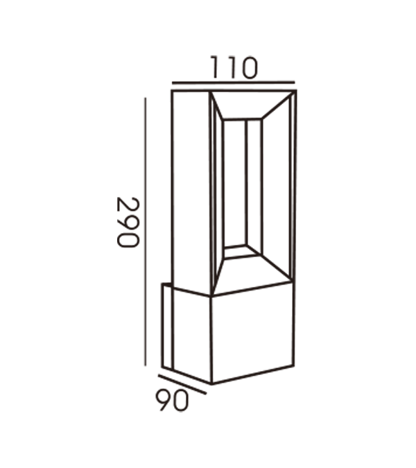 110 Lampă de perete cu patru teșite HR60092 110 Lampă de perete cu patru teșite HR60092
