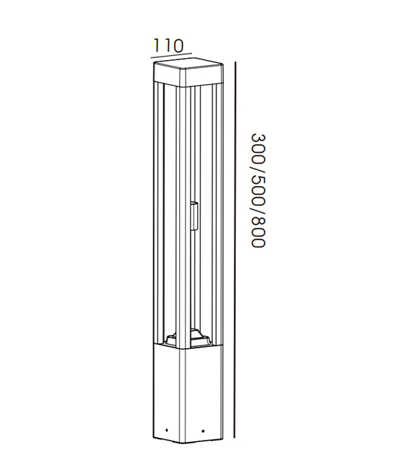 Lumină de grădină din sticlă tăiată cu patru laturi HR60041-500 Lumină de grădină din sticlă tăiată cu patru laturi HR60041-500