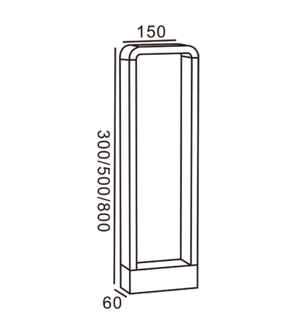 Lumină pătrată de grădină HR60072-500 Lumină pătrată de grădină HR60072-500
