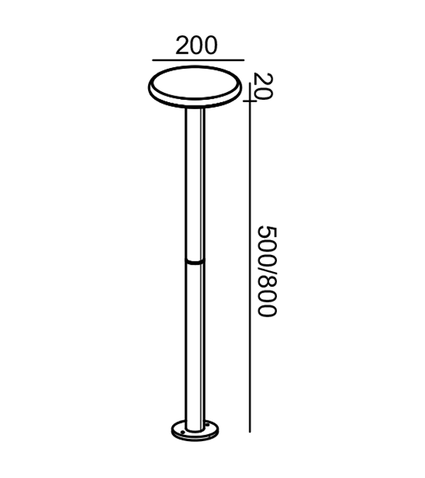 Lumină de grădină Discus HR65033-500 Lumină de grădină Discus HR65033-500