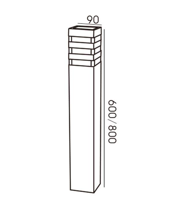 90 Pătrat cu trei straturi Euro lumină de grădină HR60062-600 90 Pătrat cu trei straturi Euro lumină de grădină HR60062-600