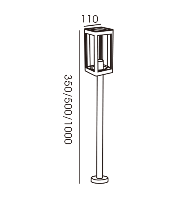 110 Lumină de grădină acoperită cu sticlă HR60122-350 110 Lumină de grădină acoperită cu sticlă HR60122-350